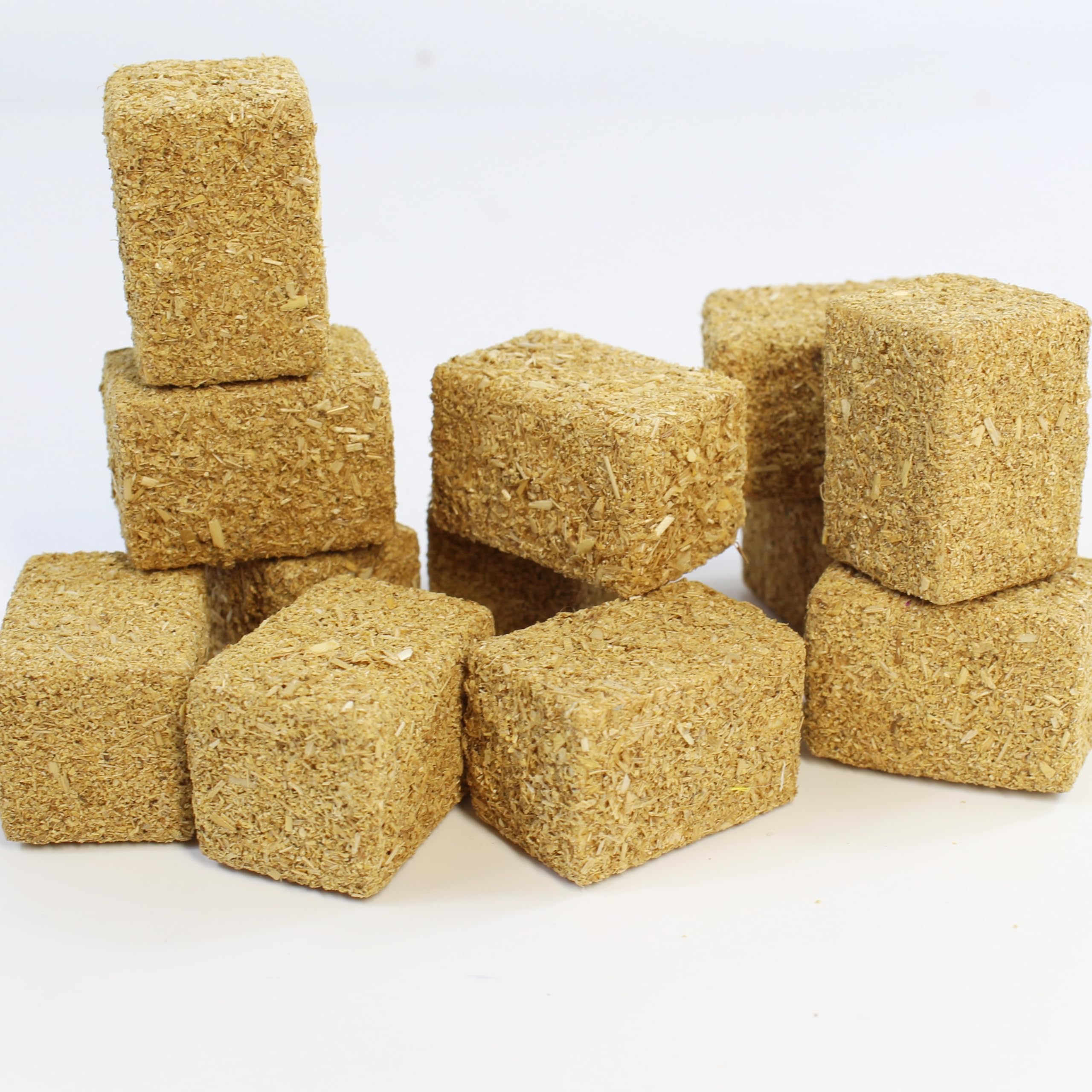 Small Hay Stack Mini Hay Bales Decorative Straw Bales, 12Pcs Mini Haystack Miniature ...