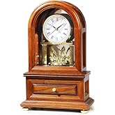 AYRELY&reg; Wooden Table Anniversary Clock, Antique Shelf Clocks, Revolving Pendulum Mantel Clocks, Desk Grandfather Clock for Living Room, Home Decor Gift