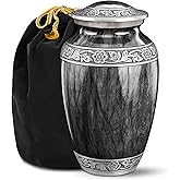 Everlight Memorials Black Watercolor Urn for Ashes Adult Male – Large Cremation Urns for Human Ashes – Memorial Funeral Urn for Men & Women, Home Display, or Burial