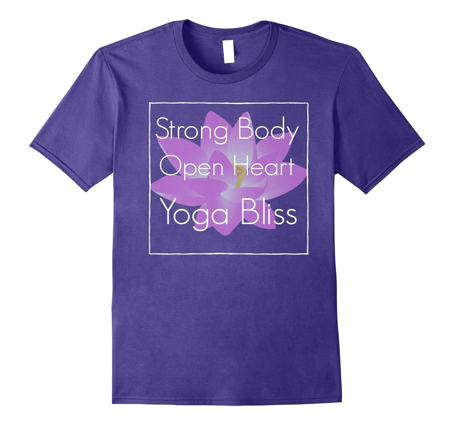 Strong Body Open Heart Yoga Bliss by Yoga Bliss T shirts-Rose