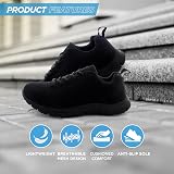 Get Fit Men’s Lace-Up Running Trainers Lightweight Breathable Mesh Black 10 view 5
