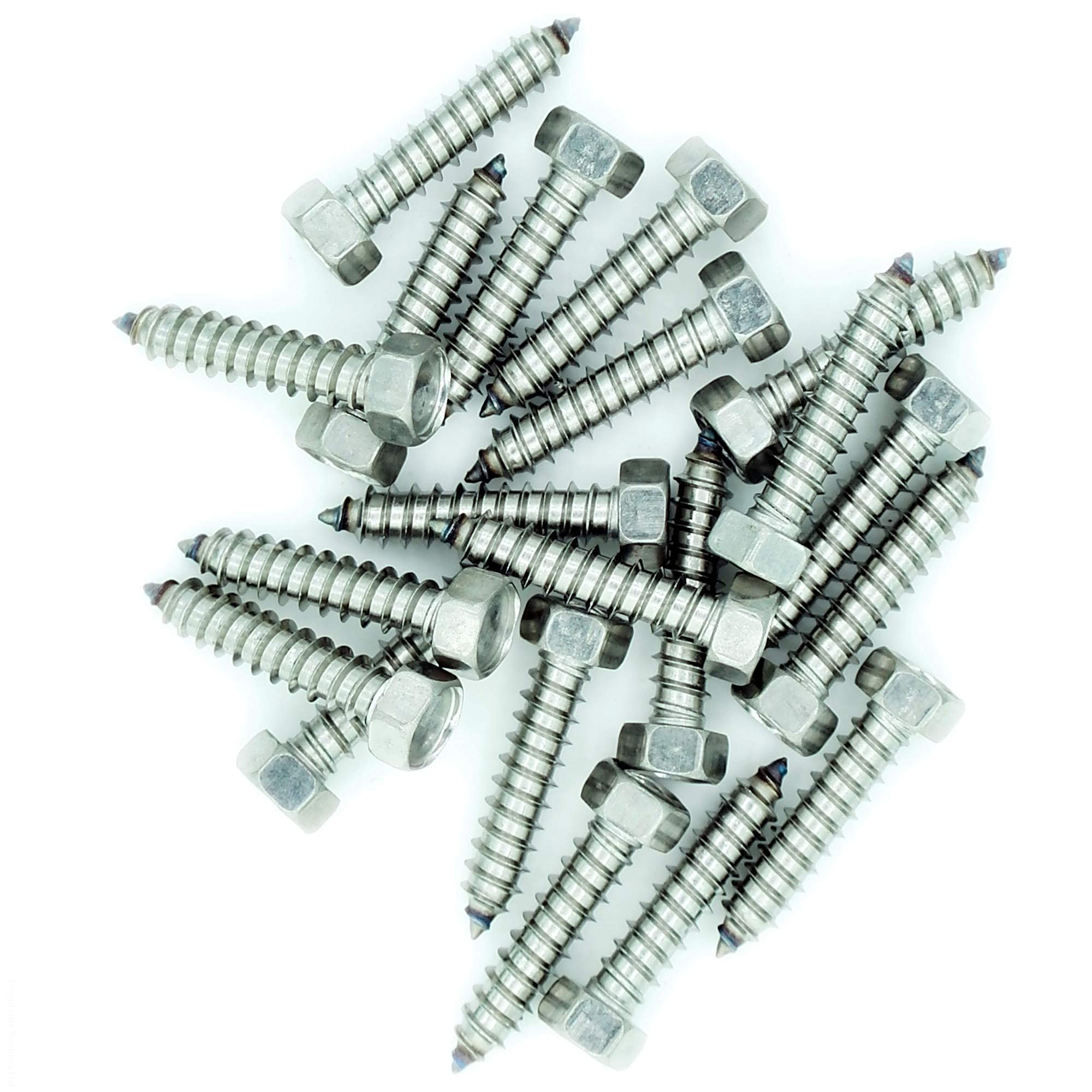 No.7 x 1 (3.9mm x 25mm) Hex Self-Tapping Screw - Stainless Steel (A2) (Pack of 20)