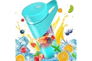 HANDUPFREE Portable Blender, Powerful Blender Cup, 16 Oz BPA Free Portable Blender for Shakes and Smoothies with 6 Blades, Multifunctional Rechargeable Personal Size Blenders for Travel, Sports, Kitchen