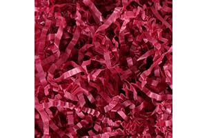 Cgzwxjin Crinkle Cut Paper Shred Filler (1/2 LB)，Crinkle Paper for Gift Box, Shredded Paper Filler, Gift Basket Filler, Gift Wrapping - Burgundy