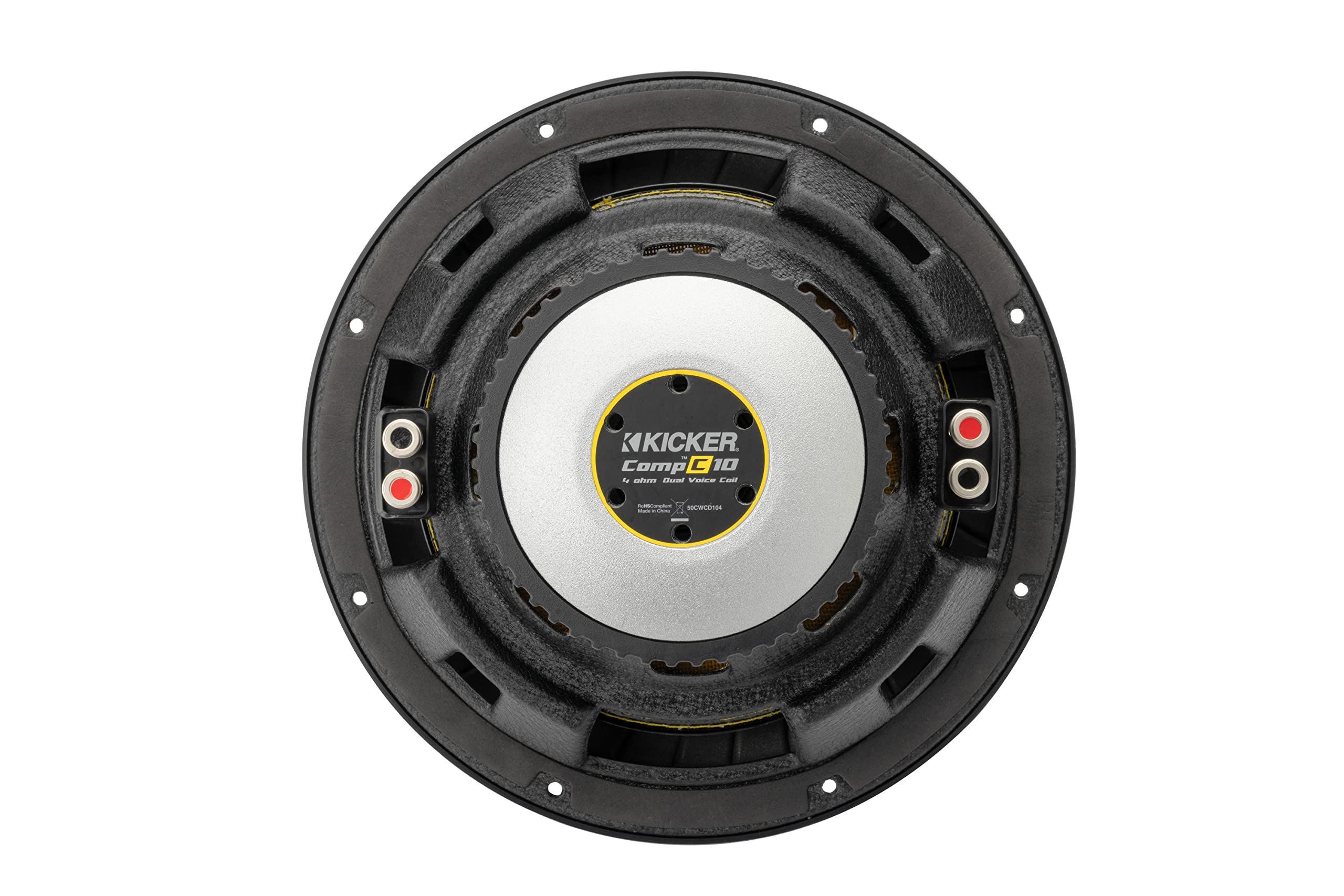 KICKER 50TCWC102 CompC 10-inch Subwoofer in Thin Profile Enclosure, 2-Ohm