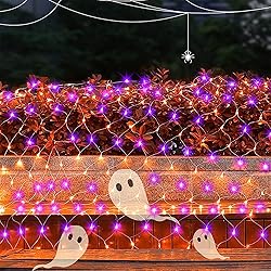 WATERGLIDE Outdoor Halloween Net Lights, 12FT x 5FT