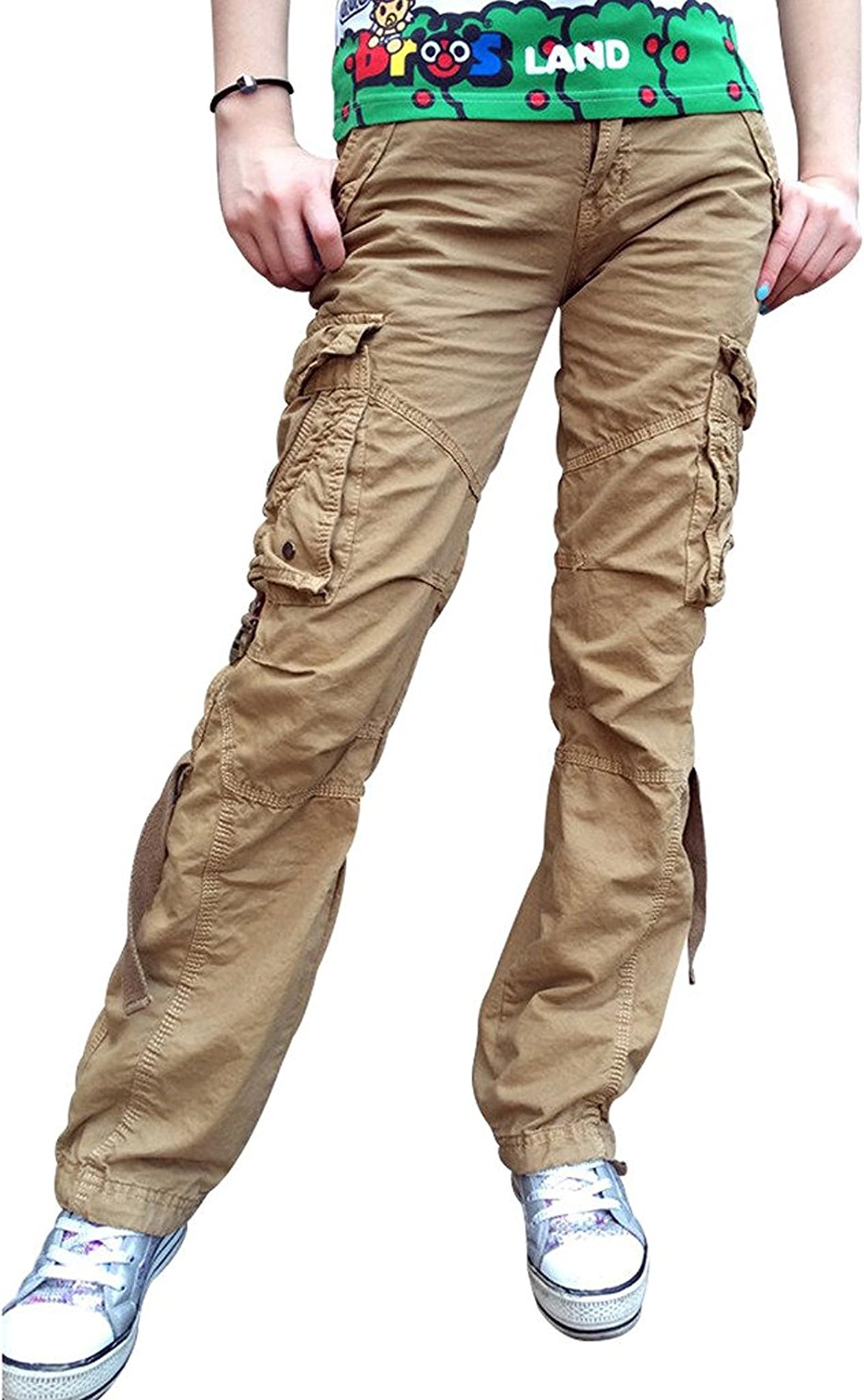 Womens Combat Casual Cargo Six Pocket Cotton Army Military Trousers Pants