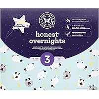 The Honest Company Club Box Overnight Baby Diapers, Sleepy Sheep, Size 3 (60 Count)