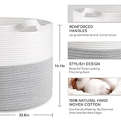 MXMHOME XXXLarge Woven Rope Basket With