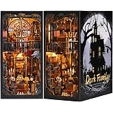 ETKVR Book Nook Kit, DIY Miniature House Dollhouse Kit 3D Puzzle for Adults | 3D Puzzle Model Building Set, Craft for Adults Home Decoration, Dark Gothic Creepy Horror Booknook for Halloween