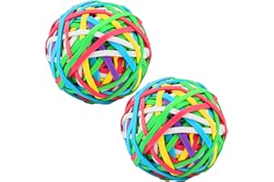 ADXCO 2 Pack Coloured Rubber Bands, Elastic Stretchable Band Ball Document Organizing for Office, Home, 300 Pieces
