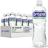 Propel, Kiwi Strawberry, Zero Calorie Water Beverage with Electrolytes & Vitamins C&E, 24 Fl Oz (Pack of 12)