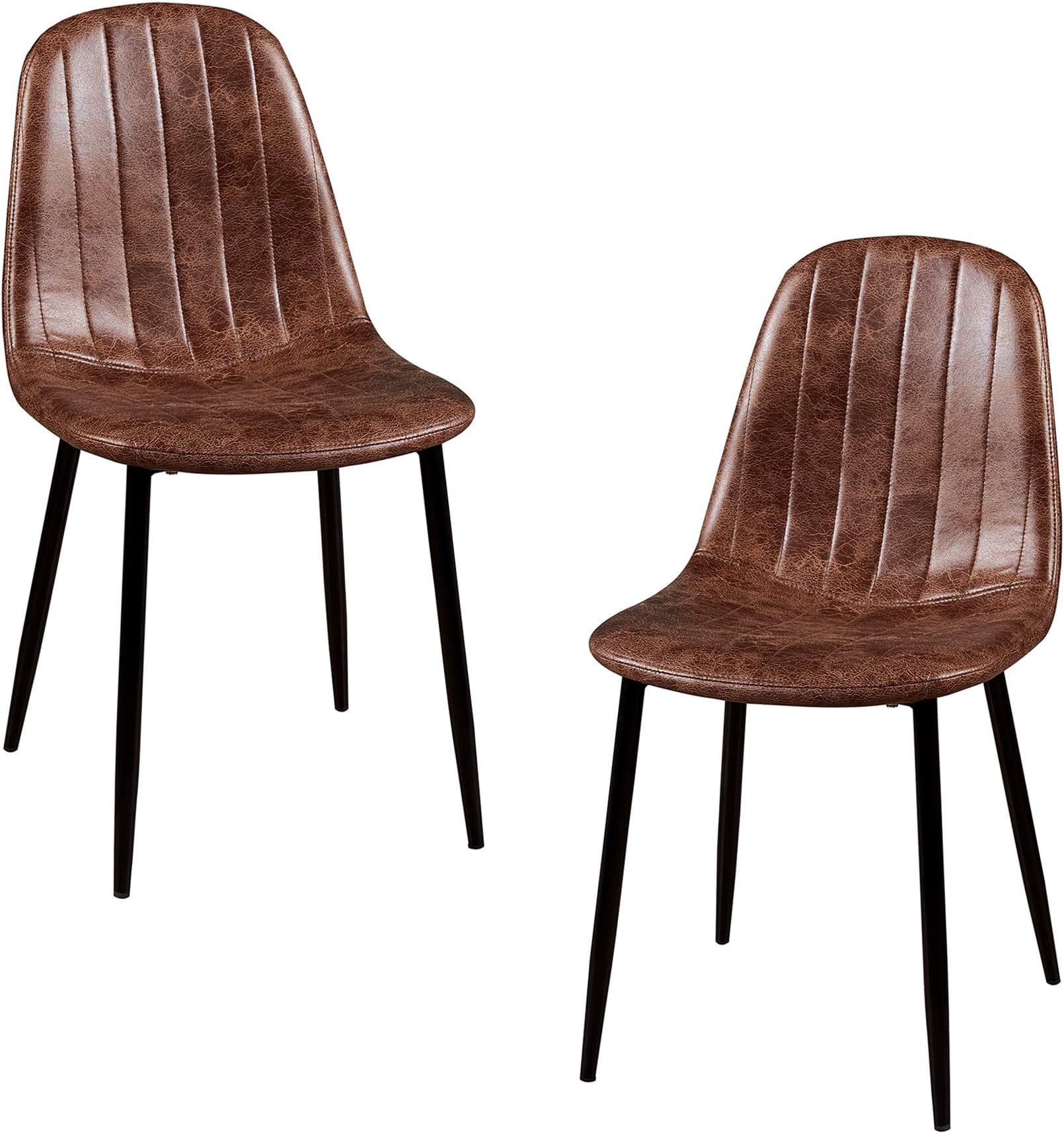 Versanora Minimalista Dining (Set of 2 Chairs) -Aged Fabric, 21.65"x 16.50" x 33.85"