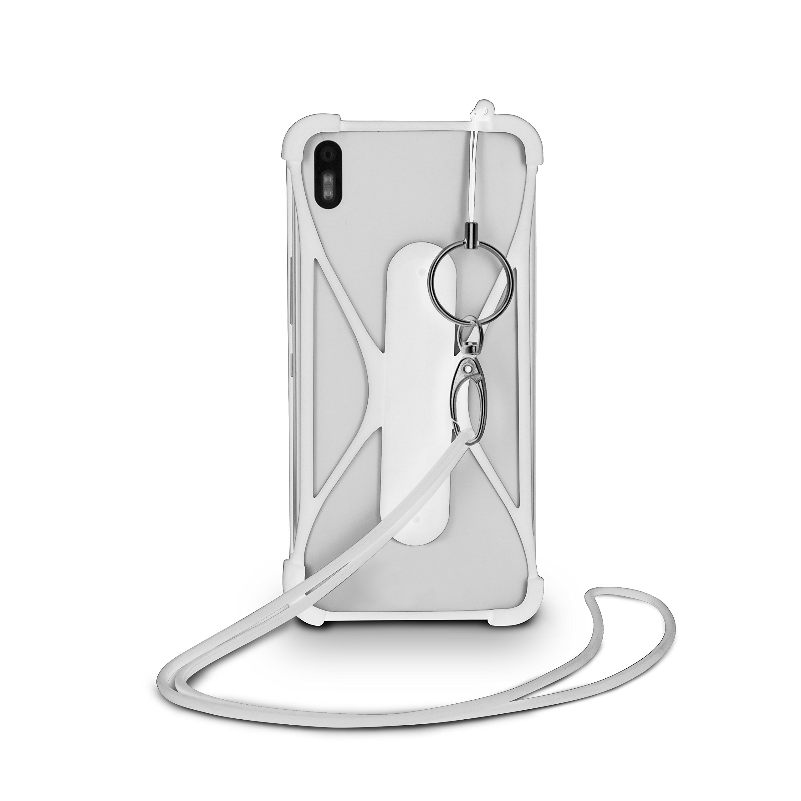 COQUE SOUPLE + TOUR DE COU BLANC: MULTI MOBILES Black