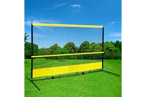 WARMYOU Portable Backstop Net, Barrier Netting, Lacrosse, Baseball, Softball, Soccer, Basketball, Baseball Net, Protective Screen with Carry Bag, Baseball Practice Net,Tennis Backstop Net