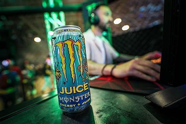 MONSTER ENERGY JUICE AUSSIE STYLE LEMONADE, ENERGY + JUICE, 16 OZ (PACK OF 15)