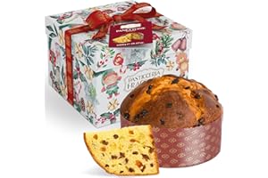 Classic Panettone Italian Cake with Candied Fruit (35.2 oz) �C Premium Quality Panettone Crafted with a 3-Day Process Includin