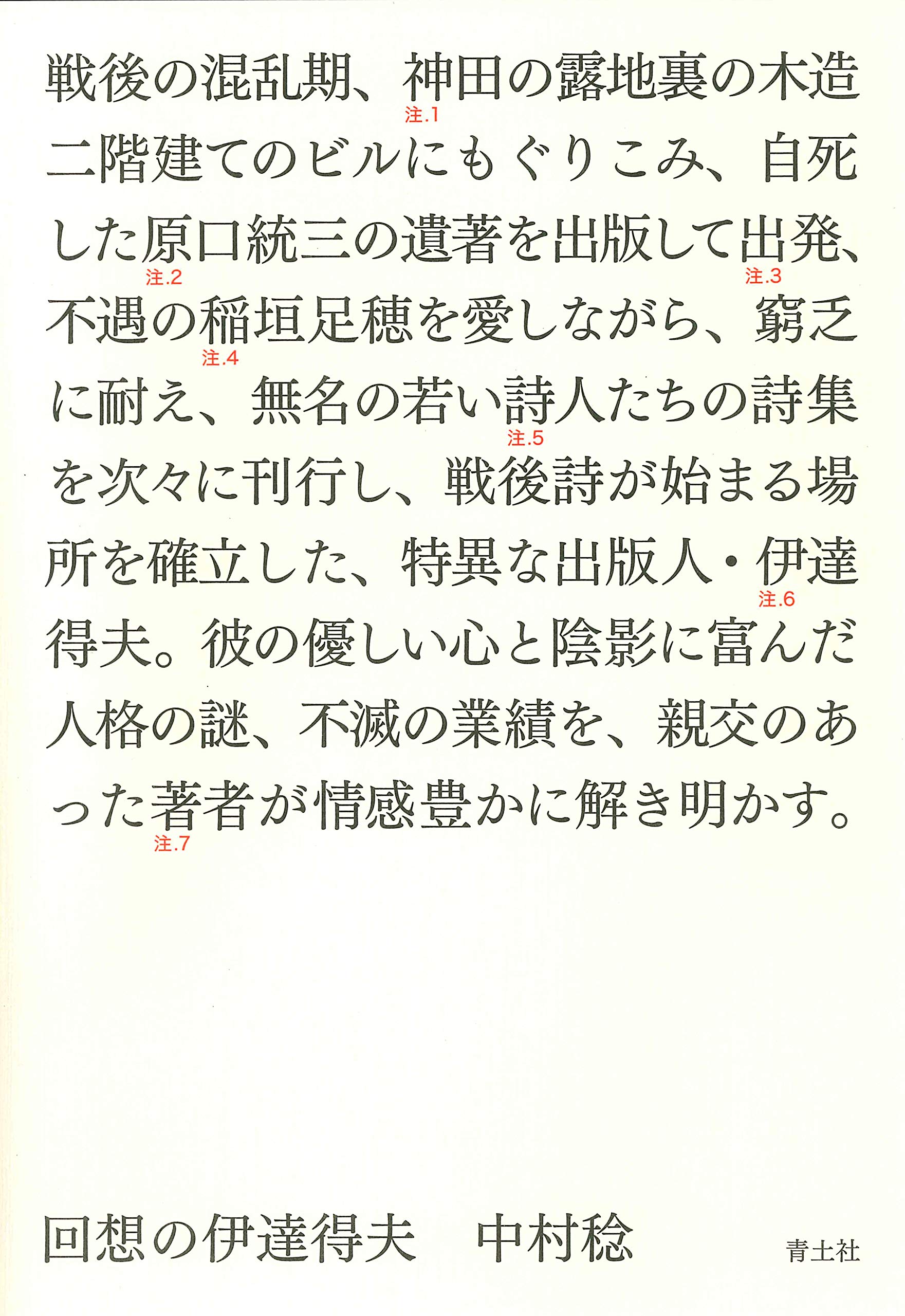 回想の伊達得夫 中村稔 本 通販 Amazon