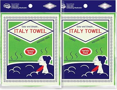 OKIEOKIE 8PCS Korean Exfoliating Washcloth Set for Skin Care - Green
