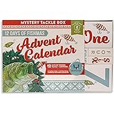 Mystery Tackle Box 12 Days of Fishmas Advent Calendar – Bass Fishing Lure Gift Set with 35 baits & lures including 10 Premium Baits, Holiday Decal & Meateater Trivia Pack