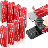 8 Sets Heavy-Duty Adhesive Hook and Loop Strips – Made with 3M VHB, 1.2" x 3.2", Heat-Resistant & Waterproof – Strong Hold fo