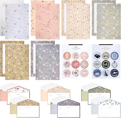 Tomoyuki Writing Paper and Envelopes Set 36 Pcs A5 Lined Stationery 6 Styles
