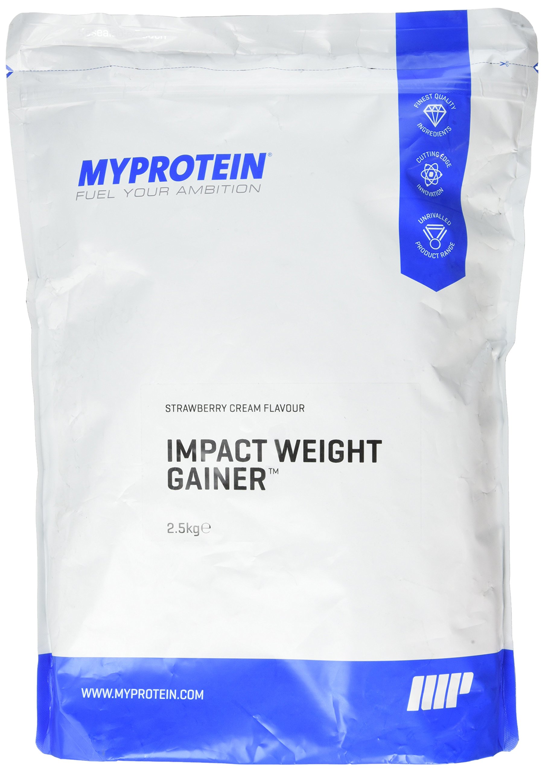 MyProtein 2500g Strawberry Impact Weight Gainer Blend