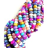 RARE GEMSTONE Multi-Color Opal Beads for Jewelry Making, Smooth & Natural Rondelle Beads, 9 MM On 16-Inch Strand, Multi Opal Loose Beads for Bracelets Making and Necklaces