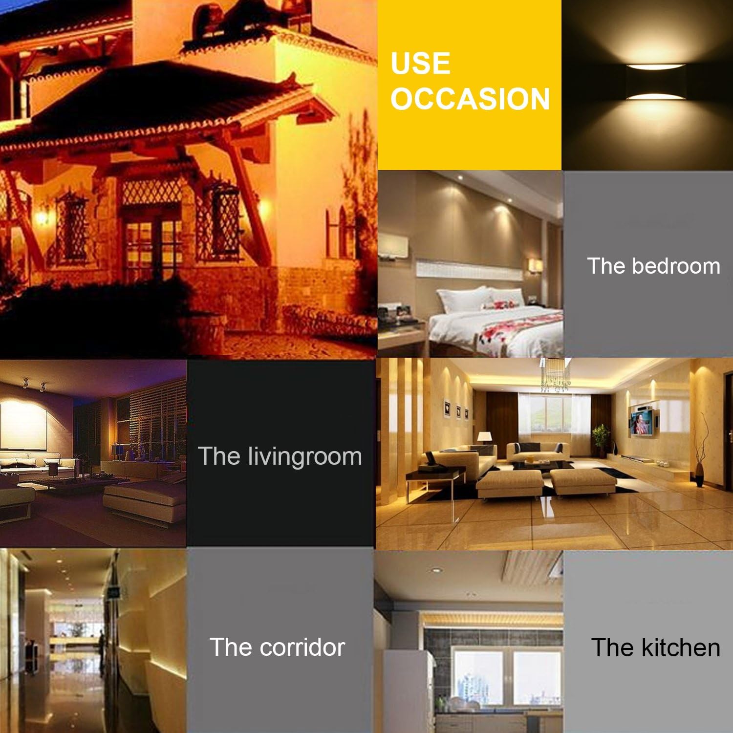 Modern LED Wall Sconce Lighting Fixture Lamps 7W Warm White 2700K Up and Down Indoor Plaster Wall Lamps for Living Room Bedroom Hallway Home Room Decor(with G9 Bulbs NOT Plug): Home Improvement