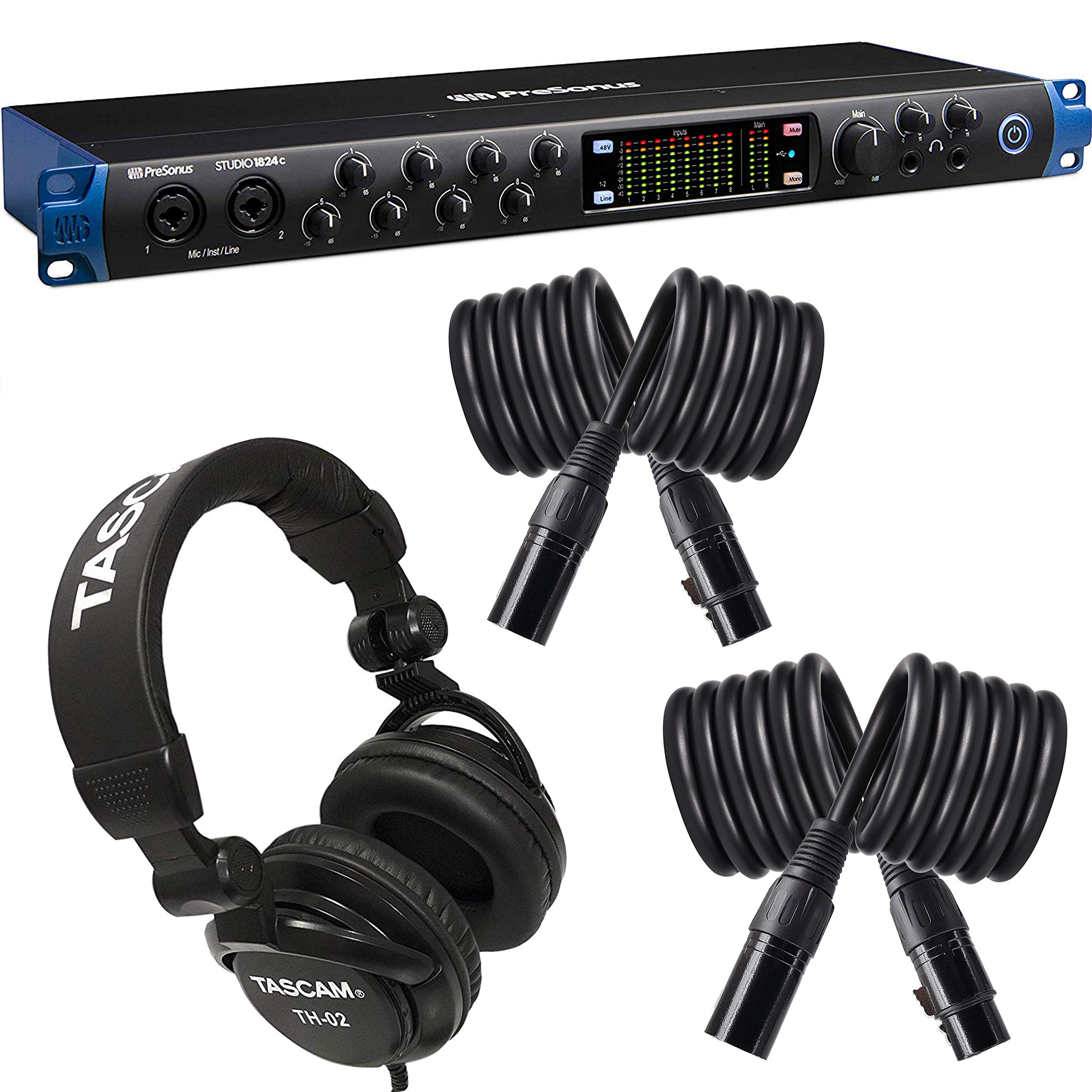 Khz Bundle Mua PreSonus Studio 1824c 18x20, 192 kHz, USB-C Audio Interface, 8 Mic ...