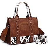 VANSARTO Denim Tote Bag for Women Top Handle Satchel Purse Boho Shoulder Handbags with Wristlet