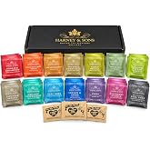 Harney &amp; Sons Assorted Tea Bag Sampler Bundle 42 Count With Honey Crystal Packs Great for Birthday, Hostess and Co-worker Gifts, Tea Set Gifts, Tea Variety Pack