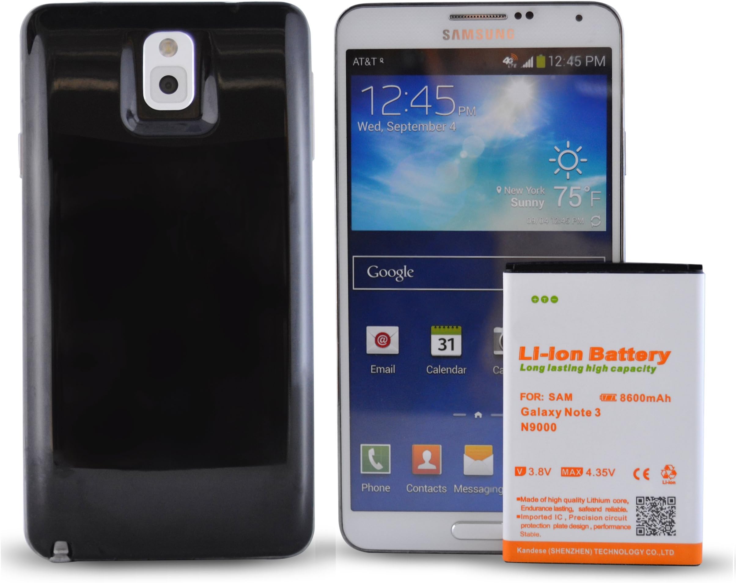 Mobile Charger Extended Battery 8600 mAH Battery Pack for Galaxy NOTE 3 . Use it as cell phone battery replacement for your NOTE 3