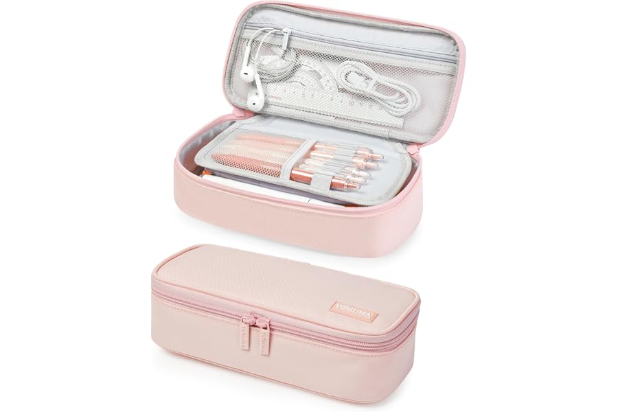 YOKUMA Pencil Case Big Capacity Pencil Pouch Bag Box for Girls Boys Gift | Durable Zipper With Handle, Aesthetic Pen Case for Kids Teens Students College Adults Office, Back to School Supplies Gift