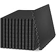 ProsourceFit Extra Thick Puzzle Exercise Mat, EVA Foam Interlocking Tiles for Protective, Cushioned Workout Flooring for Home and Gym Equipment, Black - 3/4 inch - 24 Sq Ft - 6 Tiles