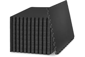 ProsourceFit Exercise Puzzle Mat 3/4" - Black-96