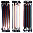 ELEGOO 120pcs Multicolored Dupont Wire 40pin Male to Female, 40pin Male to Male, 40pin Female to Female Breadboard Jumper Wir