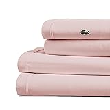 Lacoste 100% Cotton Percale 4-Piece Sheet Set