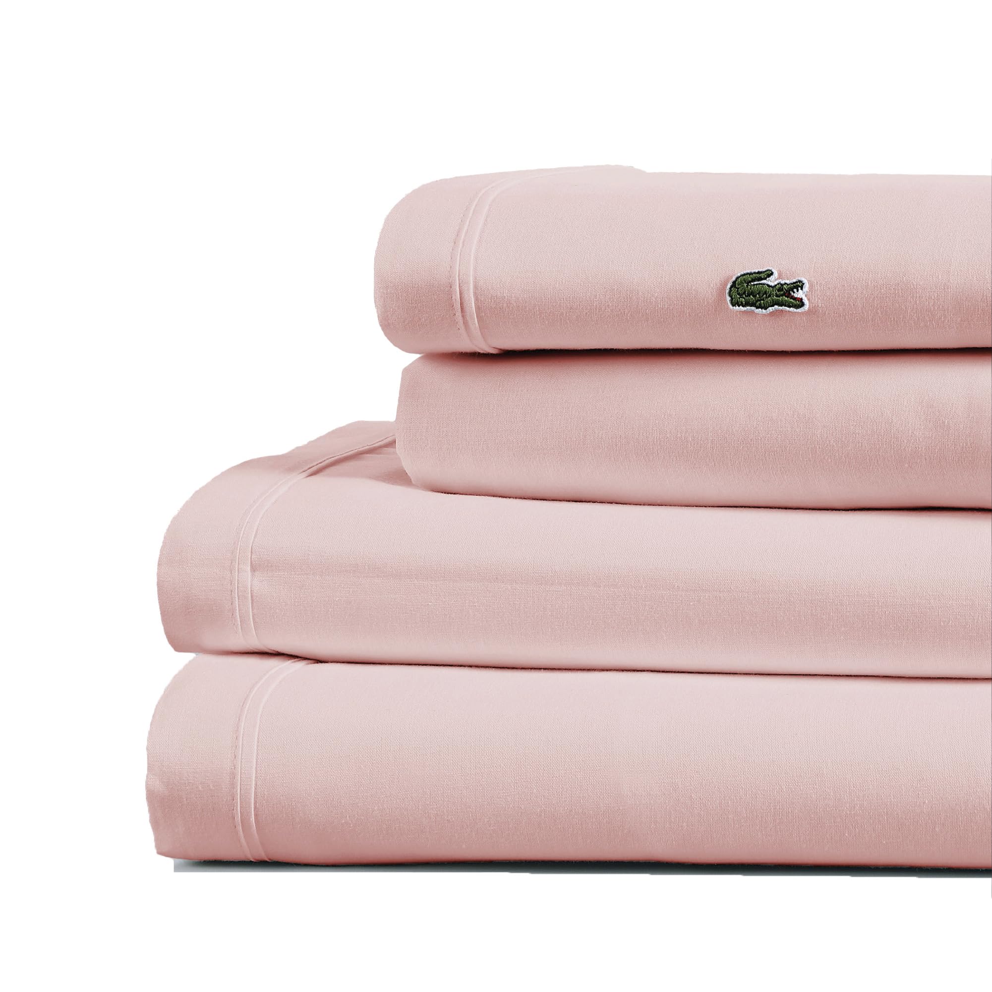 Lacoste 100% Cotton Percale 4-Piece Sheet Set