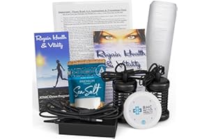 BETTER HEALTH COMPANY Ionic Foot Bath Detox Machine - Foot Spa Bath for Home Use - Free Regain Health & Vitality Booklet & Brochure - 2 Arrays, 20 Basin Liners, Detox Sea Salt, No Basin