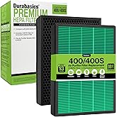 Durabasics Replacement Compatible with 400/400S Airmega Max 2, High Performance HEPA and Activated Carbon Filter for Air Purifier, 2-Pack