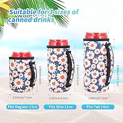 3 Pack Reusable Neoprene Insulated Can Sleeve with