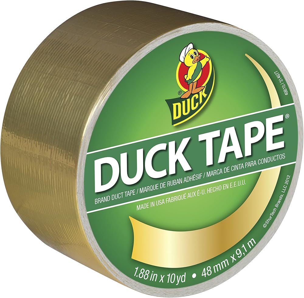 Duck Tape Solid Colours Gold 48mm x 9.1m Self-Adhesive Craft Tape