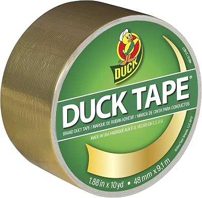 Duck Tape Solid Colours Gold 48mm x 9.1m Self-Adhesive Craft Tape