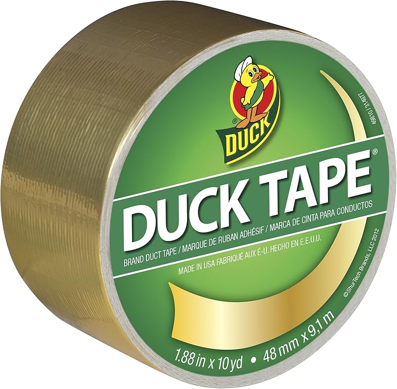 Duck Tape Solid Colours Gold 48mm x 9.1m Self-Adhesive Craft Tape