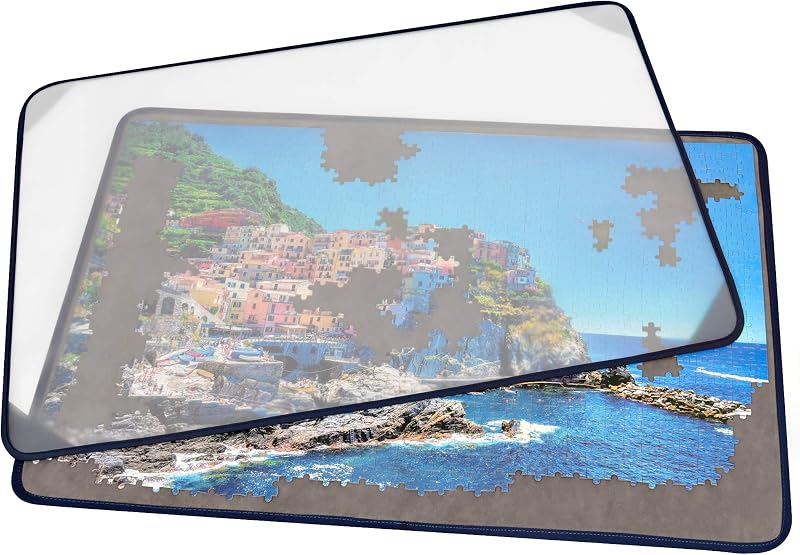 Tektalk Puzzle Board with Dust Cover - Non-Slip Surface for 1000 Pieces