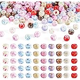 Craftdady 200pcs European Bracelet Beads 5mm Large Hole Beads Rondelle Big Hole Spacer Beads Snake Chain Beads Acrylic Spray Painted Loose Beads 10 x 8 mm for DIY Necklace Jewelry Making