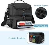 CURMIO Double Layer Medicine Storage Bag Family First Aid Organizer Black view 4