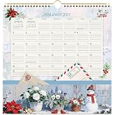 2027 Calendar - 2027 Wall Calendar with Pockets, Jan. 2027 - Dec. 2027 | 12" x 12", 2 Storage Pockets, Holidays, 12 Monthly Calendar for Office School &amp; Home