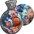 Flipper DeepSee 4" Viewer - Filter Clear Lens and Aquarium Magnetic Magnifier - Fish Tank Magnifying Glass for Coral Reef Aquarium - Magnetic Magnifying Glass Ideal for Photography - Black